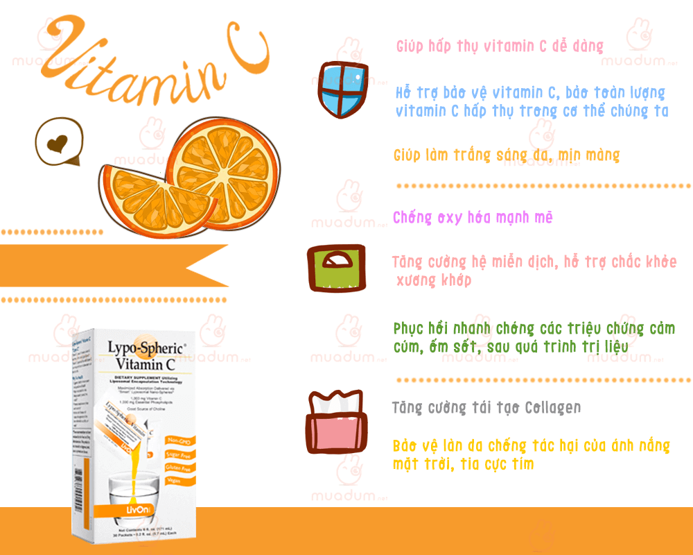 Công dụng và đặc điểm của Lypo Spheric Vitamin C: